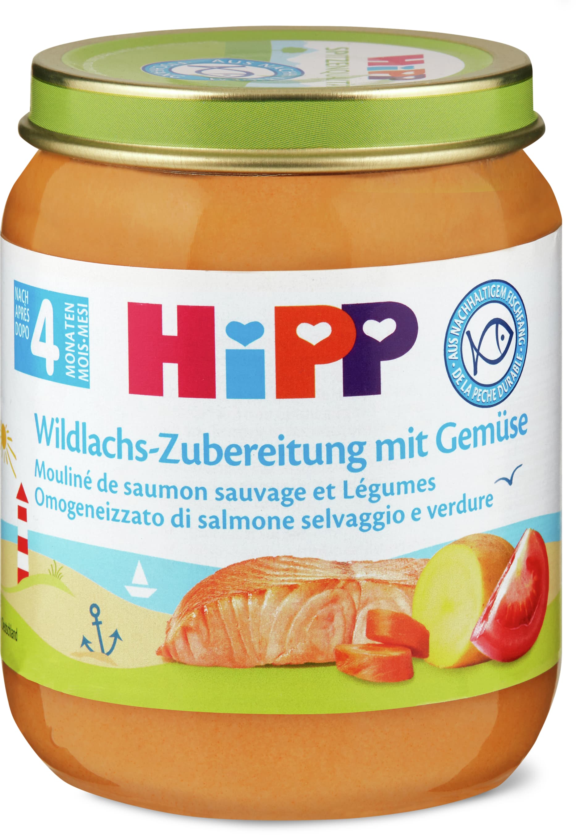 Hipp Purée de saumon sauvage aux légumes 125g